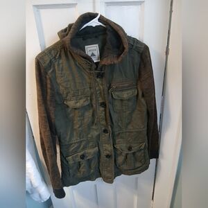 3/$8 M Womens Sweater Jacket Outdoor Clothing Army Green
